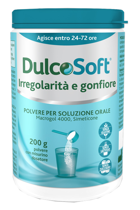 DULCOSOFT IRREGOLARITA' E GONFIORE POLVERE SOLUBILE 200 G - Farmacia Castello Srl