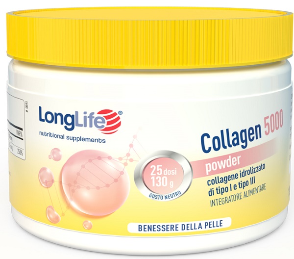 LONGLIFE COLLAGEN 5000 POWDER 130 G - Farmacia Castello Srl