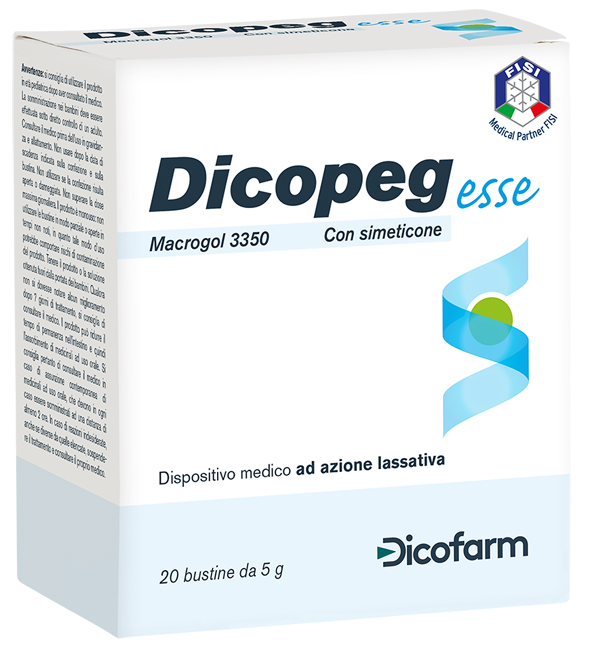 DICOPEG ESSE 20 BUSTE 5 G MACROGOL 3350 - Farmacia Castello Srl