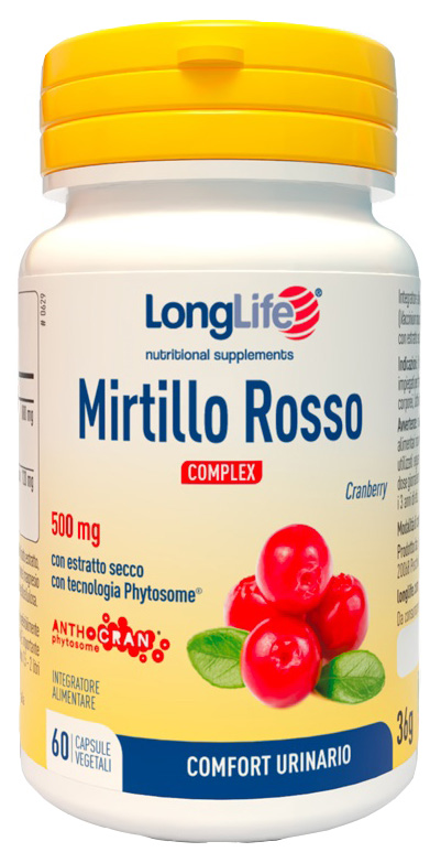 LONGLIFE MIRTILLO ROSSO COMPLEX 60 CAPSULE VEGETALI - Farmacia Castello Srl
