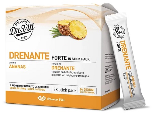 DR VITI DRENANTE FORTE ANANAS 28 STICK PACK SENZA ZUCCHERI - Farmacia Castello Srl