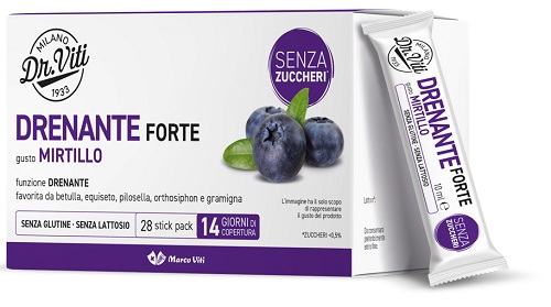 DR VITI DRENANTE FORTE MIRTILLO 28 STICK PACK SENZA ZUCCHERI - Farmacia Castello Srl