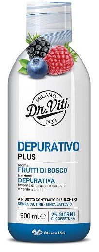DR VITI DEPURATIVO PLUS FRUTTI DI BOSCO 500 ML SENZA ZUCCHERI - Farmacia Castello Srl