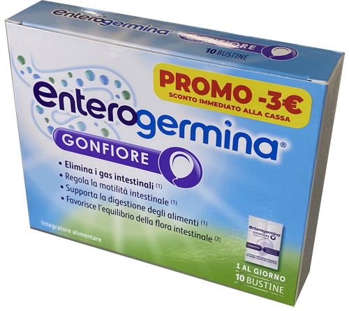 ENTEROGERMINA GONFIORE 10 BUSTINE 4 G PROMO - Farmacia Castello Srl