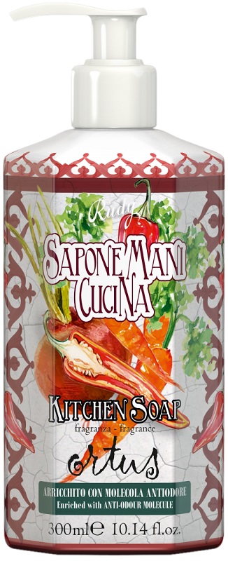 MAIOLICHE SAPONE MANI CUCINA ORTUS ANTIODORE 300 ML - Farmacia Castello Srl