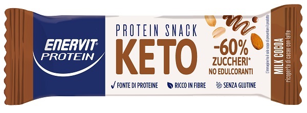 ENERVIT PROTEIN SNACK KETO MILK COCOA 35 G - Farmacia Castello Srl