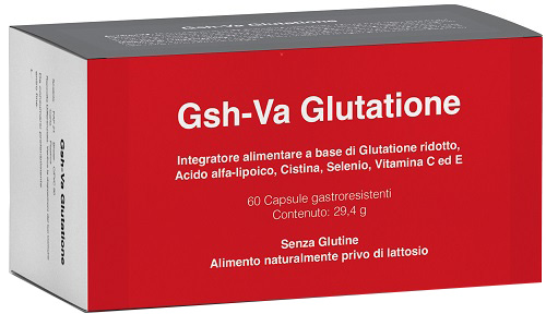 GSH-VA GLUTATIONE 60 CAPSULE ACIDO-RESISTENTI SENZA GLUTINE NATURALMENTE PRIVO DI LATTOSIO - Farmacia Castello Srl