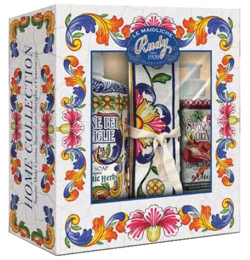 MAIOLICHE KIT SAPONI CUCINA 1 SAPONE PER PIATTI DELICATO MANI 750 ML + 1 ORTUS SAPONE ANTI ODORE 300 ML + 1 CANOVACCIO OMAGGIO - Farmacia Castello Srl