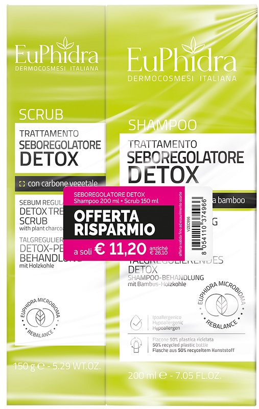ABBINATA SHAMPOO SEBOREGOLATORE+SCRUB DETOX CAPELLI - Farmacia Castello Srl