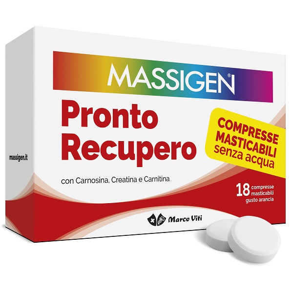 MASSIGEN PRONTO RECUPERO 18 COMPRESSE MASTICABILI - Farmacia Castello Srl