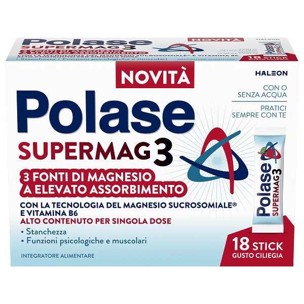 POLASE SUPERMAG3 18 STICK DA 2 G GUSTO CILIEGIA - Farmacia Castello Srl