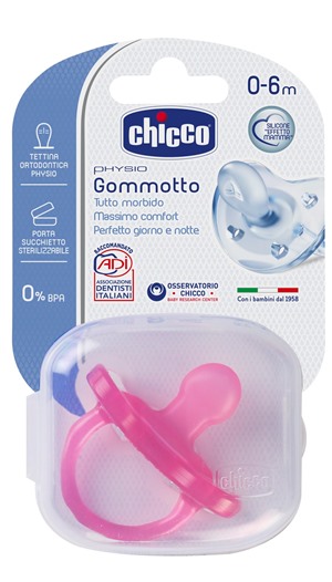 CHICCO GOMMOTTO IN SILICONE GIRL 0-6 MESI 1 PEZZO - Farmacia Castello Srl