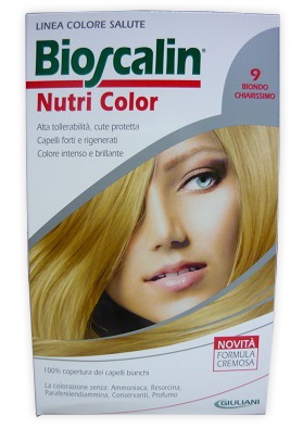 BIOSCALIN NUTRI COLOR 9 BIONDO CHIARISSIMO SINCROB 124 ML - Farmacia Castello Srl