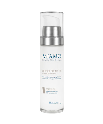 MIAMO LONGEVITY PLUS RETINOL CREAM 1% ADVANCED FORMULA 50 ML - Farmacia Castello Srl