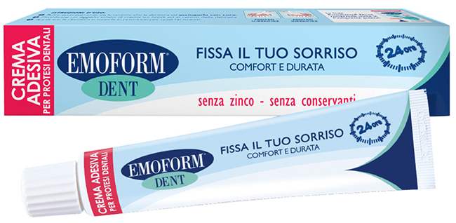 EMOFORM DENT CREMA ADESIVA PER PROTESI DENTALI 45 G PROMOZIONE - Farmacia Castello Srl