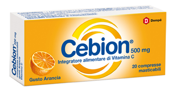 CEBION MASTICABILE ARANCIA VITAMINA C 500 MG 20 COMPRESSE - Farmacia Castello Srl
