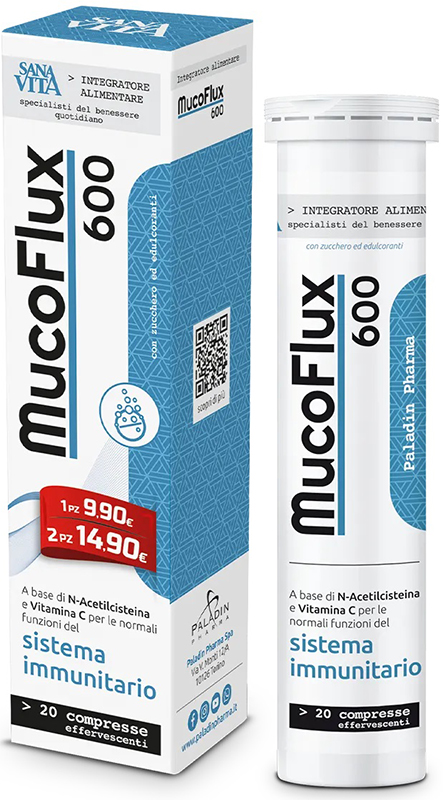 SANAVITA MUCOFLUX 600 20 CAPSULE EFFERVESCENTI - Farmacia Castello Srl