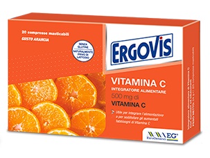 ERGOVIS VIT C 500MG 20 COMPRESSE MASTICABILI - Farmacia Castello Srl