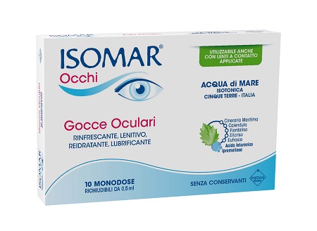 ISOMAR OCCHI GOCCE OCULARI ALL'ACIDO IALURONICO 0,20% 10 FLACONCINI - Farmacia Castello Srl