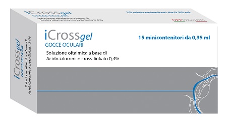 ICROSS GEL GOCCE OCULARI ACIDO IALURONICO CROSS-LINKATO 0,4% 15 MONODOSE DA 0,35 ML - Farmacia Castello Srl