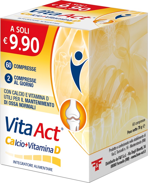 VITA ACT CALCIO + VITAMINA D 60 COMPRESSE - Farmacia Castello Srl