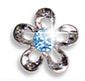 ORECCHINI STERILI BJT943 METAL FLOWER W/AQUA CRY - Farmacia Castello Srl