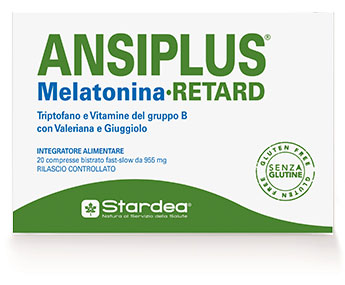 ANSIPLUS RETARD MELATONINA 20 COMPRESSE BISTRATO FAST SLOW 955 MG - Farmacia Castello Srl