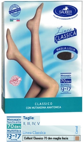 SAUBER CLASSICO COLLANT 70 DENARI MAGLIA LISCIA CAMEL 4 - Farmacia Castello Srl