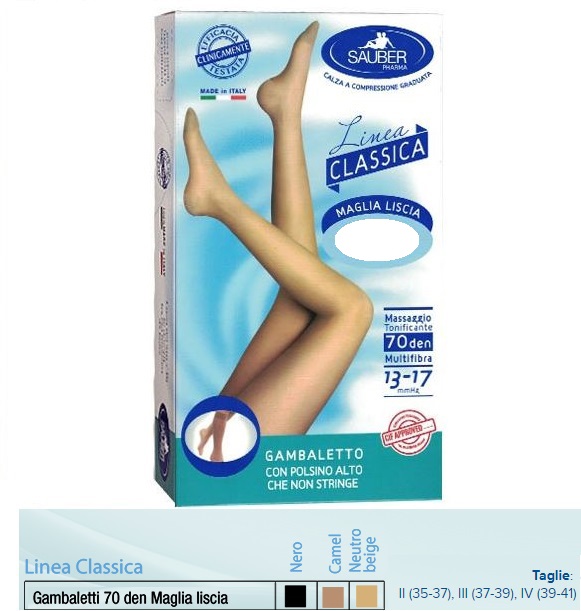 SAUBER GAMBALETTO MAGLIA LISCIA 140 DENARI CAMEL 3 - Farmacia Castello Srl
