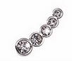 ORECCHINO POST FORATURA EAR-CUFF 5 CRYSTALS ARTICOLO BJT952 - Farmacia Castello Srl