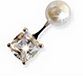 ORECCHINO POST FORATURA PEARL/ZIRCON DANGLE 6 MM ARTICOLO BJT957 - Farmacia Castello Srl