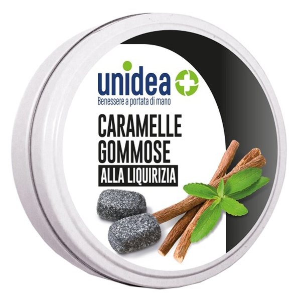 UNIDEA CARAMELLE GOMMOSE LIQUIRIZIA 40G - Farmacia Castello Srl