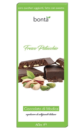 CIOCCOLATO DI MODICA AL PISTACCHIO SENZA ZUCCHERO 60 G - Farmacia Castello Srl