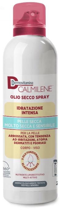 DERMOVITAMINA CALMILENE OLIO SECCO SPRAY IDRATAZIONE INTENSA PER PELLE SECCA, MOLTO SECCA E SENSIBILE 200 ML - Farmacia Castello Srl