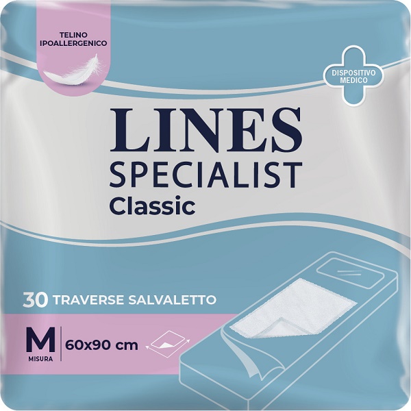 TRAVERSA ASSORBENTE LINES SPECIALIST CLASSIC MISURA 60X90 CM 30 PEZZI - Farmacia Castello Srl