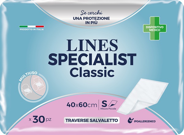 TRAVERSA PER INCONTINENZA LINES SPECIALIST CLASSIC 40X60 CM 30 PEZZI - Farmacia Castello Srl