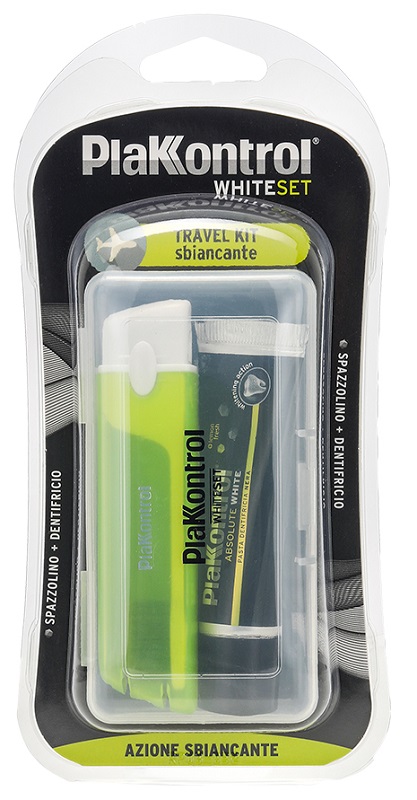 PLAKKONTROL WHITE SET TRAVEL KIT - Farmacia Castello Srl