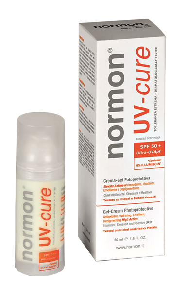 NORMON UV CURE CREMAGEL SPF 50+ 50 ML - Farmacia Castello Srl