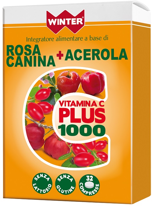WINTER VITAMINA C PLUS 1000 ROSA CANINA + ACEROLA 32 COMPRESSE - Farmacia Castello Srl