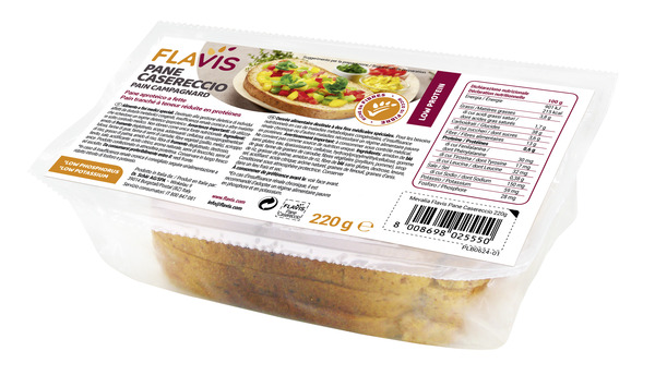 FLAVIS PANE CASERECCIO PANE APROTEICO A FETTE 220 G - Farmacia Castello Srl