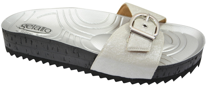 CIABATTA WOODSTOCK METALLIC SILVER 37/38 - Farmacia Castello Srl