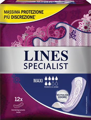 LINES SPECIALIST PANNOLONE MAXI FARMA 12 PEZZI - Farmacia Castello Srl