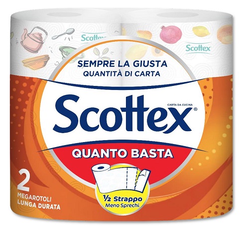 SCOTTEX QUANTO BASTA CARTA DA CUCINA 2 ROTOLI - Farmacia Castello Srl