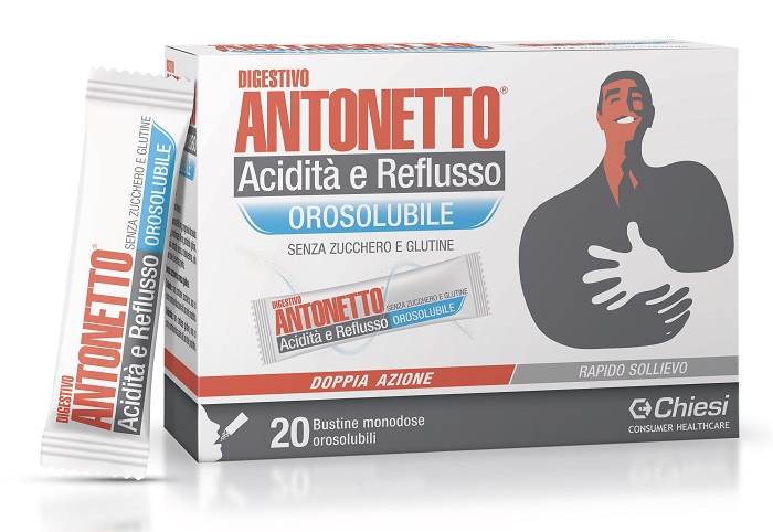 DIGESTIVO ANTONETTO ACIDITA' E REFLUSSO OROSOLUBILE 20 BUSTINE - Farmacia Castello Srl