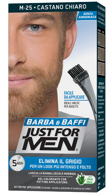 JUST FOR MEN BARBA & BAFFI M25 CASTANO CHIARO 51 G - Farmacia Castello Srl