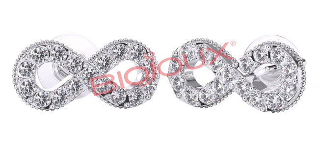 ORECCHINI POST FORATURA INFINITY CRYSTALS BJT987 - Farmacia Castello Srl