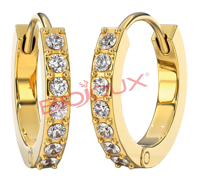 ORECCHINI POST FORATURA CRYSTAL HOOP 14GP BJT991 - Farmacia Castello Srl