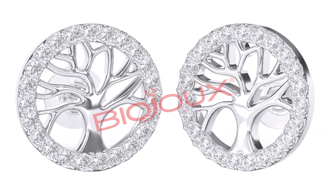 ORECCHINI POST FORATURA TREE OF LIFE WITH CRYSTALS BJT994 - Farmacia Castello Srl