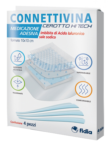 CEROTTO CONNETTIVINA HITECH 10 X 10 CM 4 PEZZI - Farmacia Castello Srl