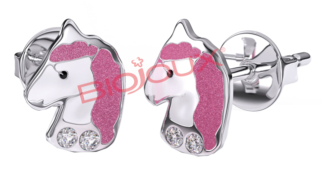 ORECCHINO STERILE BJT701 STS ROSE UNICORN - Farmacia Castello Srl